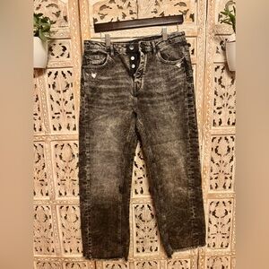 Maje Men's Faded Black Straight Jeans